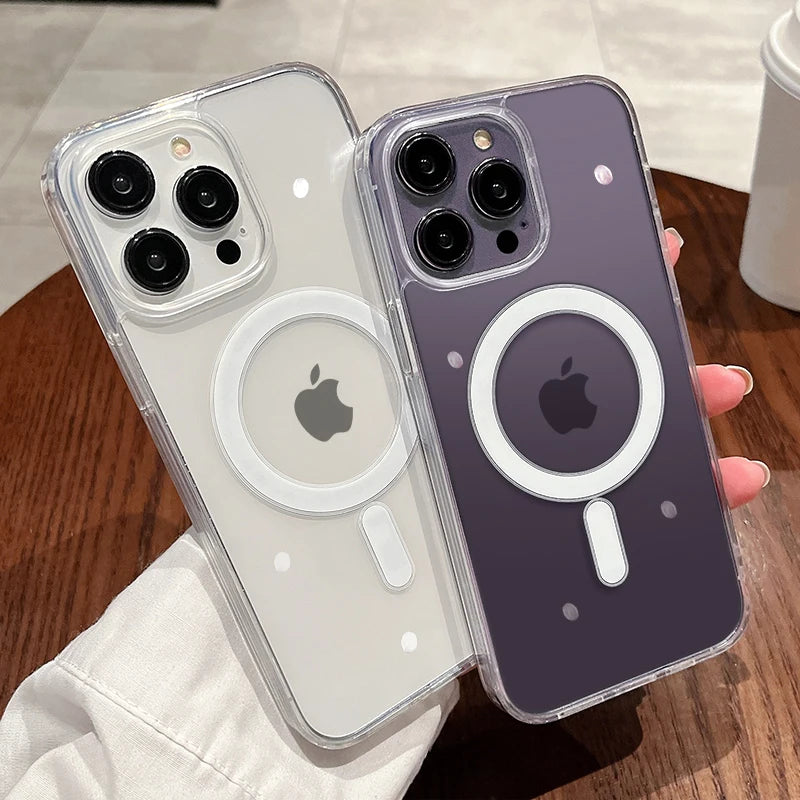 Funda Transparente Magnética Compatible con MagSafe para iPhone