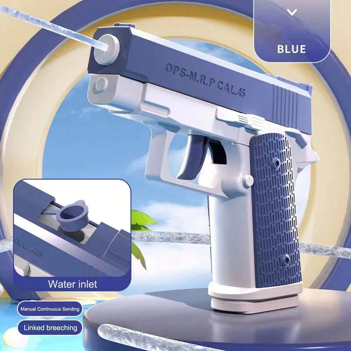 Pistola de Agua M1911 de Alta Presión para Niños y Adultos | Lanzador de Agua para Playa, Piscina y Juegos al Aire Libre | Juguete de Verano