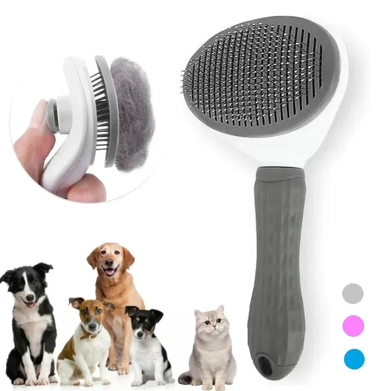 Cepillo Autolimpiante para Perros y Gatos | Elimina el Pelo Fácilmente