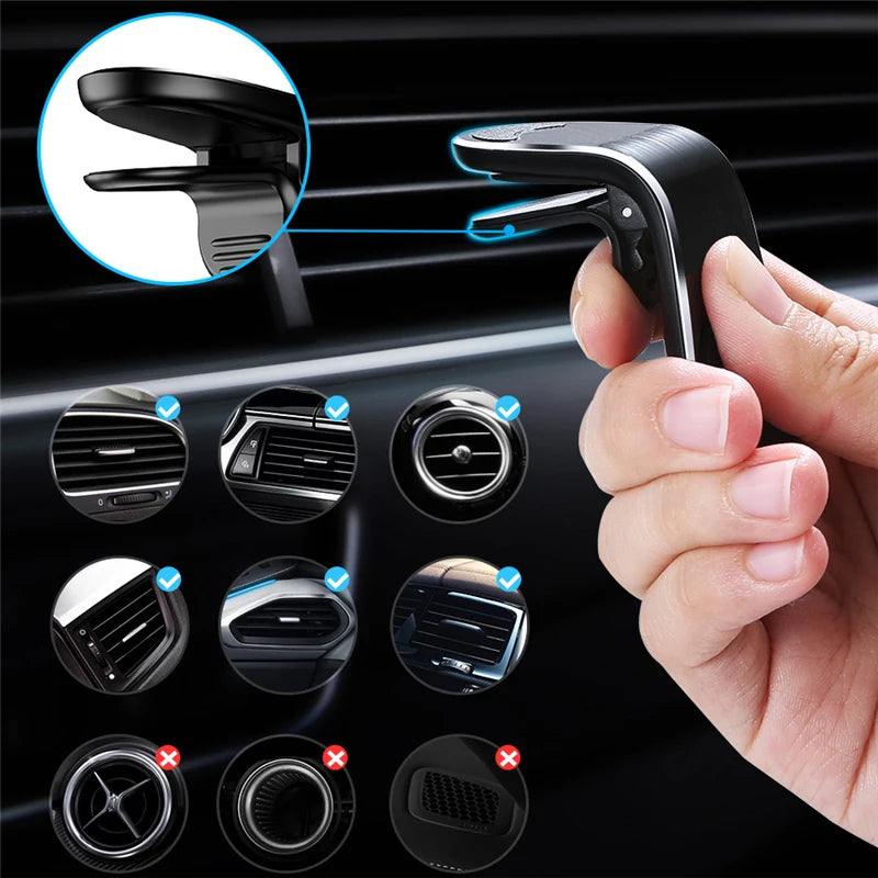 Soporte Magnético para Móvil de Coche con Rotación 360°