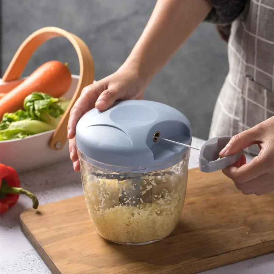 Picadora Manual Multifunción de 500/900 ml – Corta Verduras, Ajo y Carne en Segundos