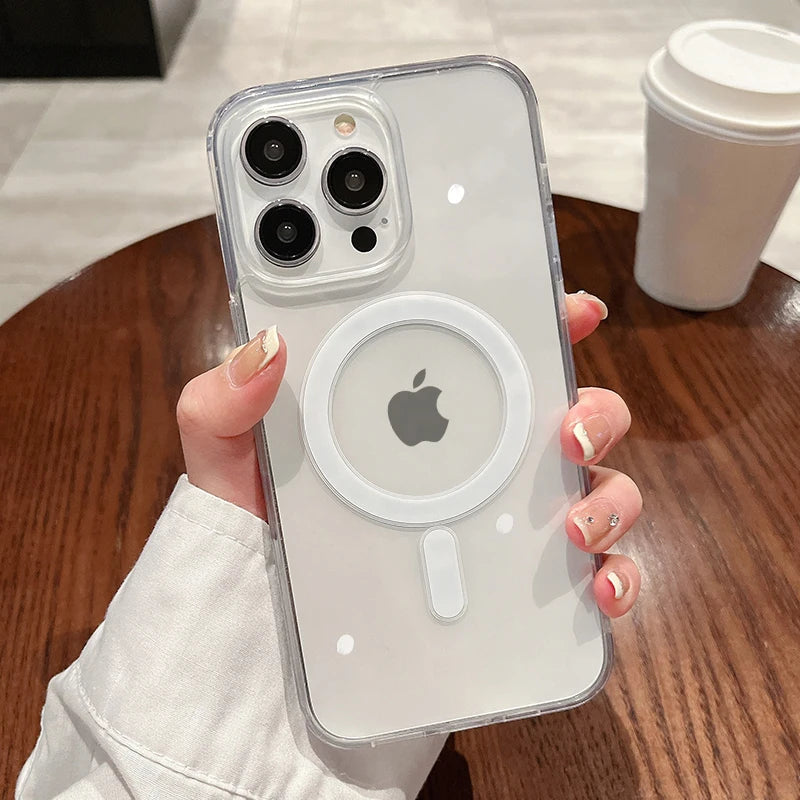 Funda Transparente Magnética Compatible con MagSafe para iPhone