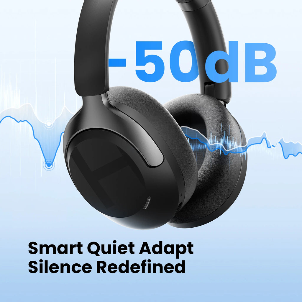 Haylou S40 ANC Auriculares Bluetooth 6.0 Inalámbricos | Cancelación de Ruido 50dB | Hi-Res Audio | LDAC | Sonido Espacial 3D | Over Ear