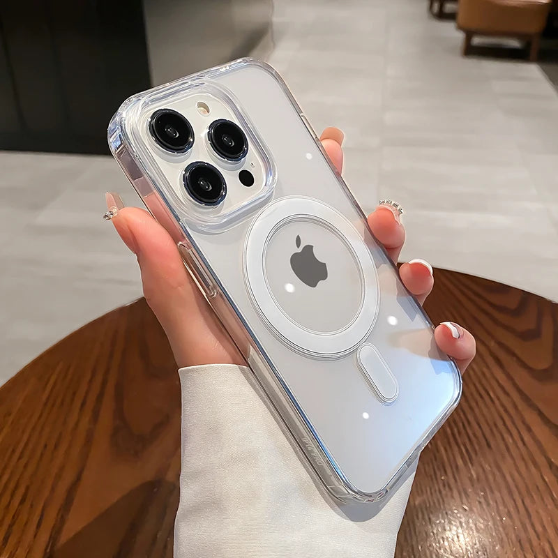 Funda Transparente Magnética Compatible con MagSafe para iPhone