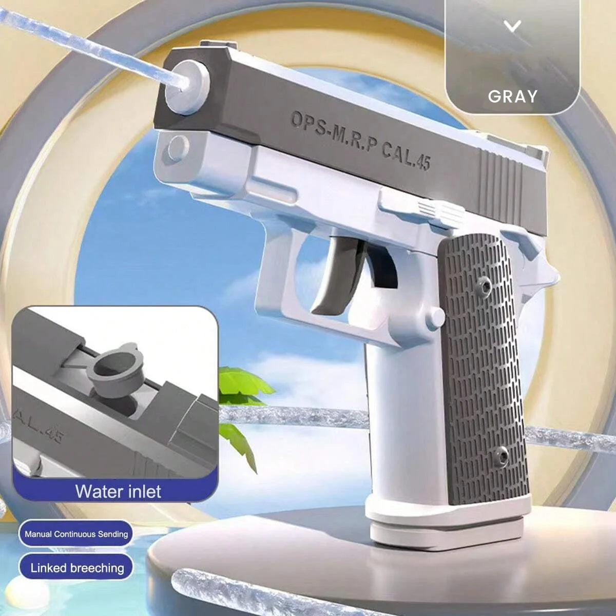 Pistola de Agua M1911 de Alta Presión para Niños y Adultos | Lanzador de Agua para Playa, Piscina y Juegos al Aire Libre | Juguete de Verano
