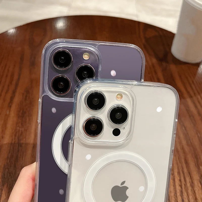 Funda Transparente Magnética Compatible con MagSafe para iPhone